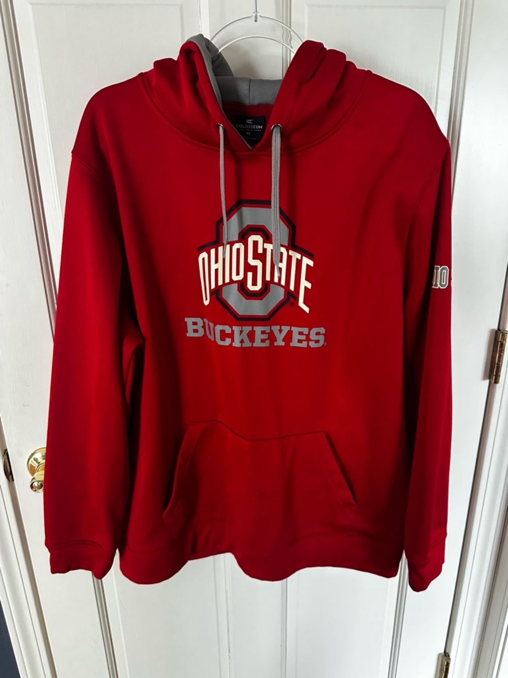 Colosseum Red and Gray Men's Hooded Pullover